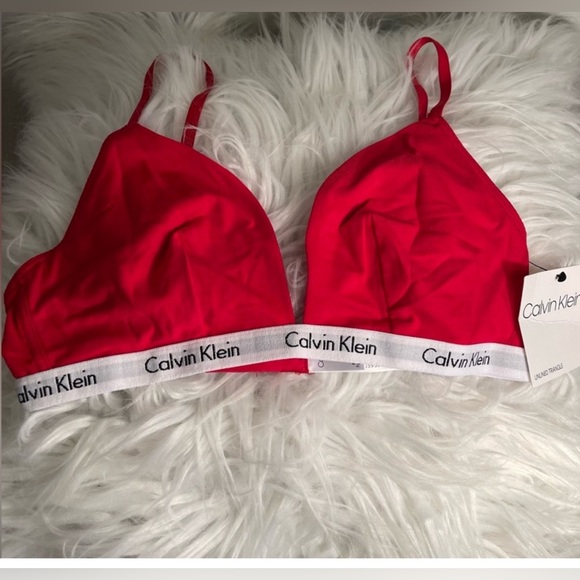 NEW WITH TAG! Calvin Klein Unlined Triangle Bra - Picture 3 of 4